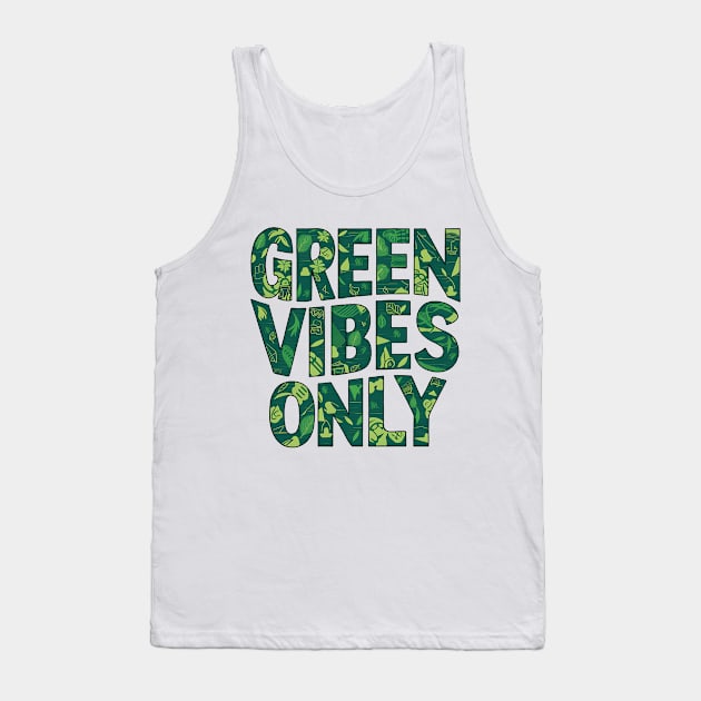 Green Vibes Only Tank Top by NomiCrafts